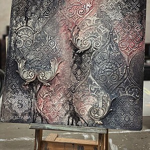 Трафарет - Апсара мини - Фотография интерьере 7