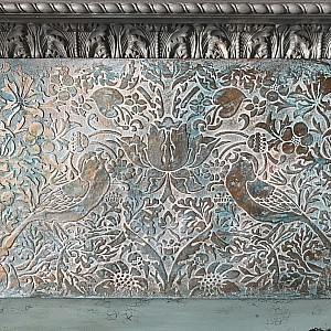 Трафарет - Клубничный воришка бордюр - Фотография интерьере 6